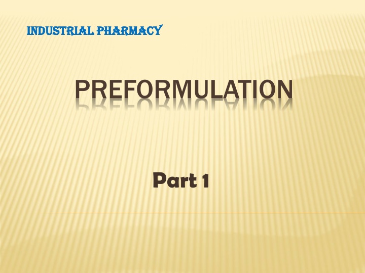 industrial pharmacy industrial pharmacy