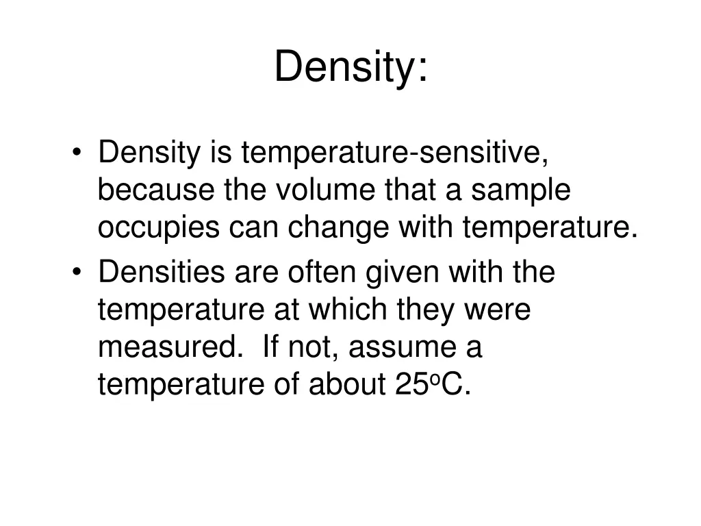density 1
