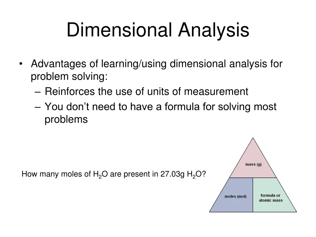 dimensional analysis