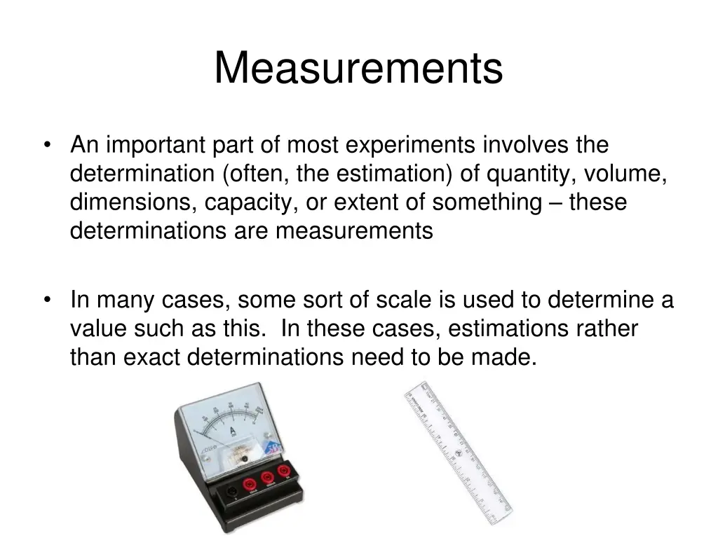 measurements