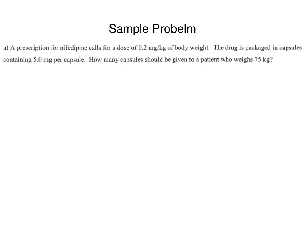 sample probelm