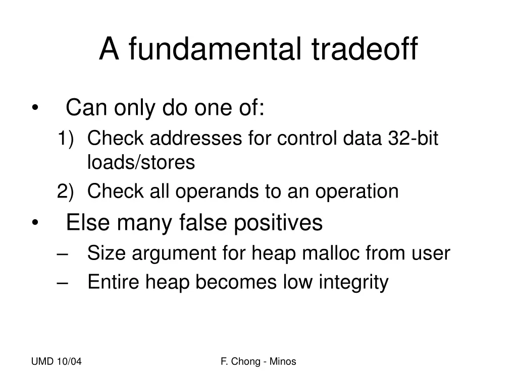 a fundamental tradeoff