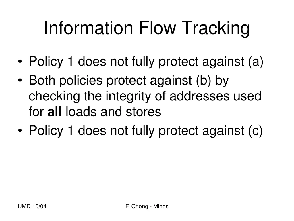information flow tracking