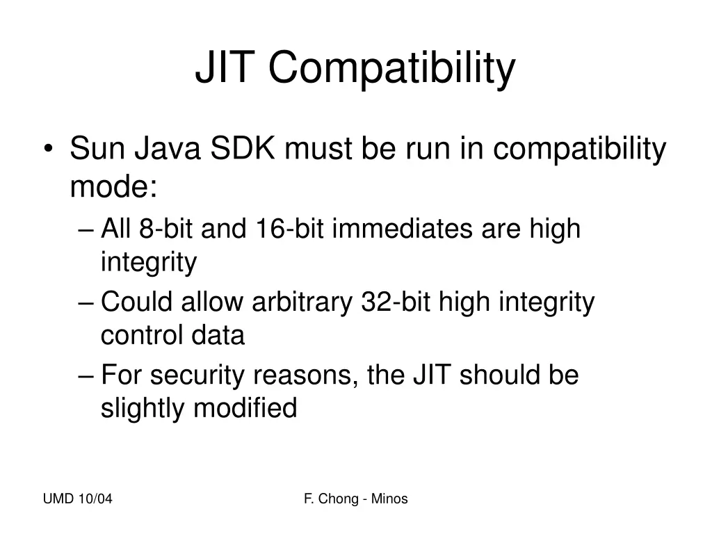 jit compatibility