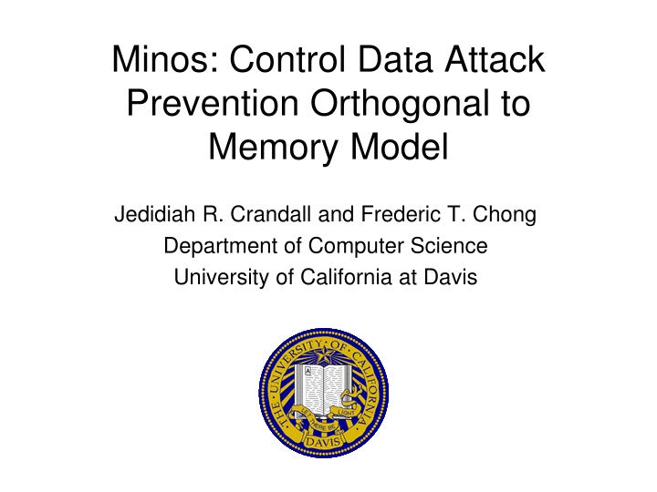 minos control data attack prevention orthogonal
