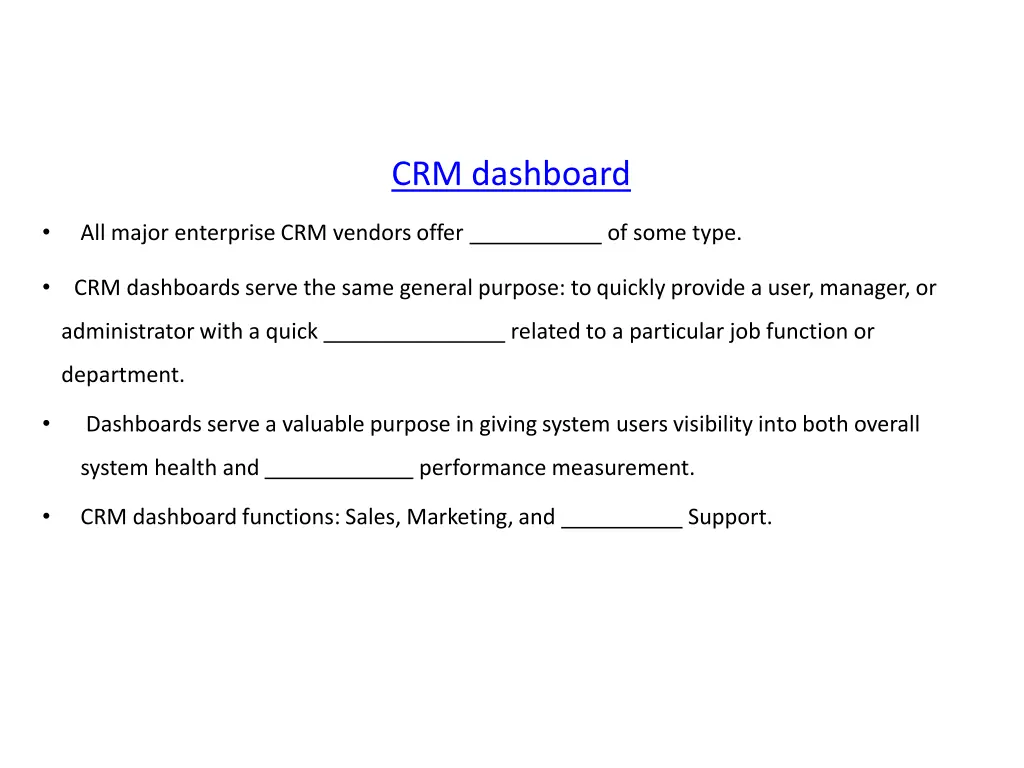 crm dashboard