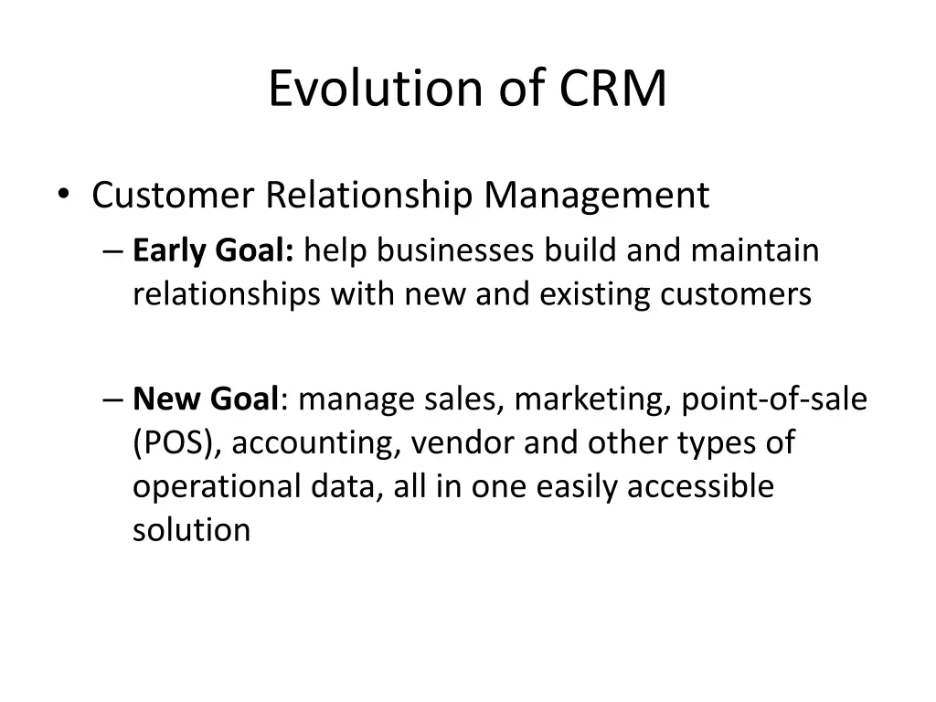 evolution of crm