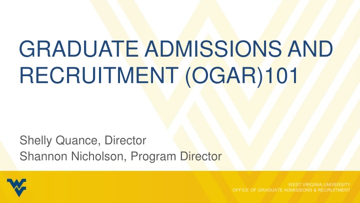 graduate admissions and recruitment ogar 101