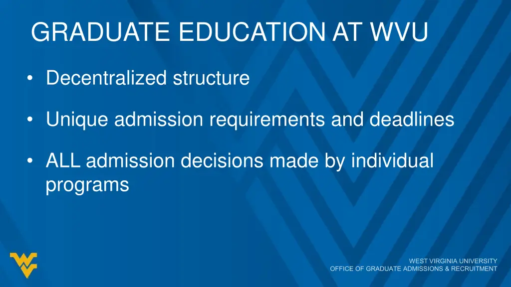 graduate education at wvu