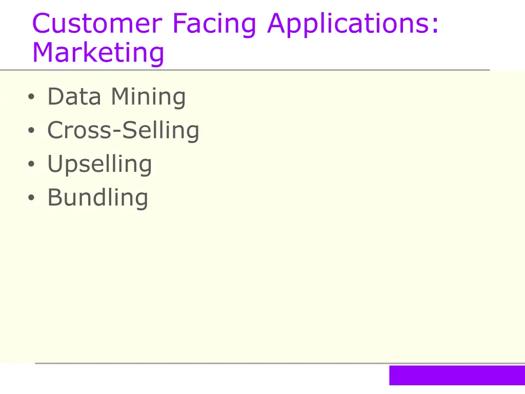 customer facing applications marketing