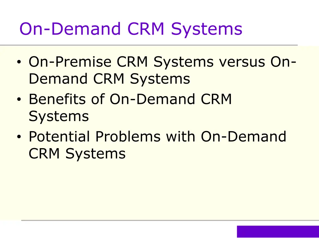 on demand crm systems