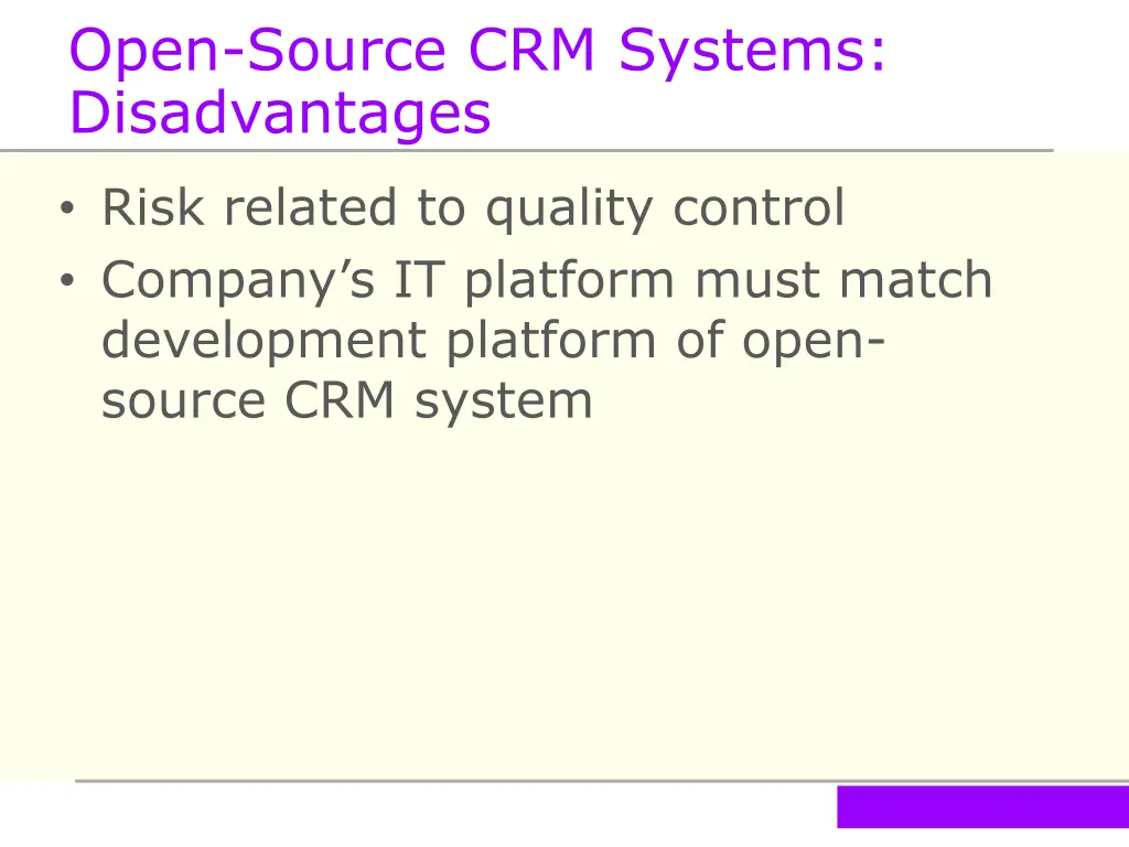 open source crm systems disadvantages