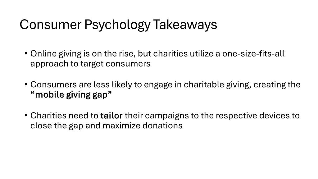 consumer psychology takeaways