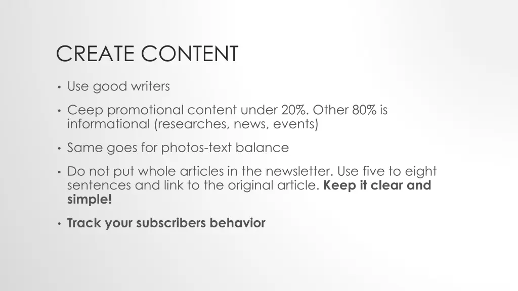 create content
