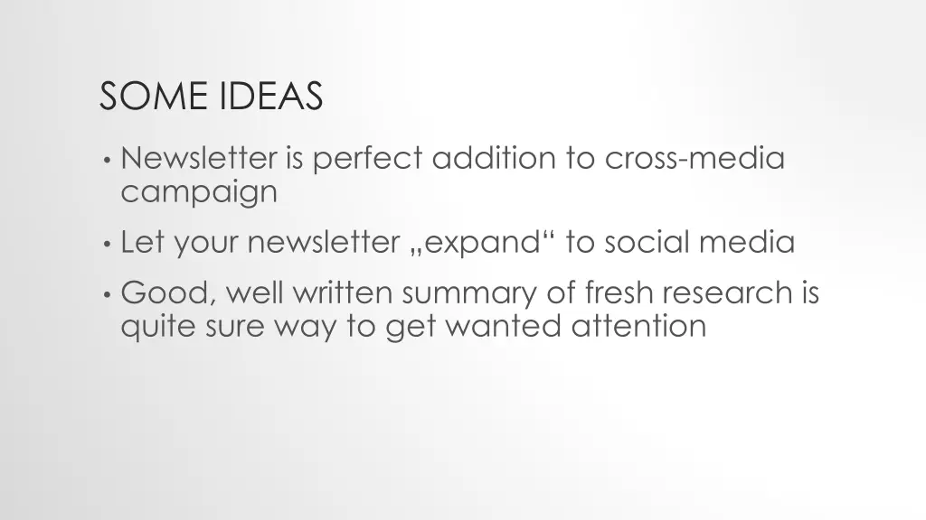 some ideas