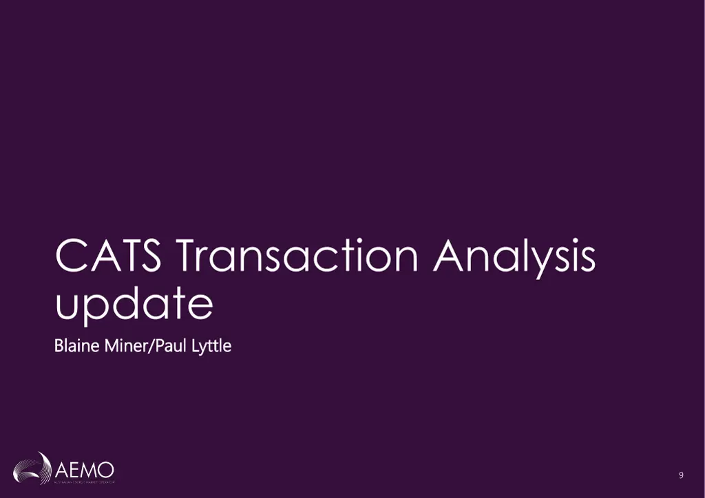 cats transaction analysis update blaine miner