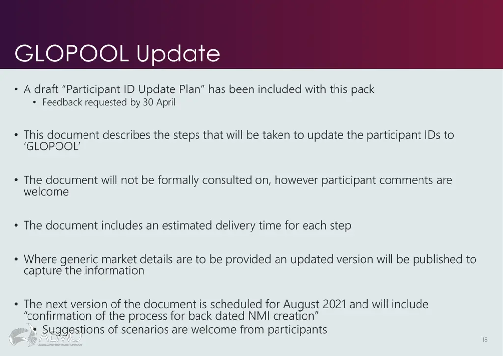 glopool update
