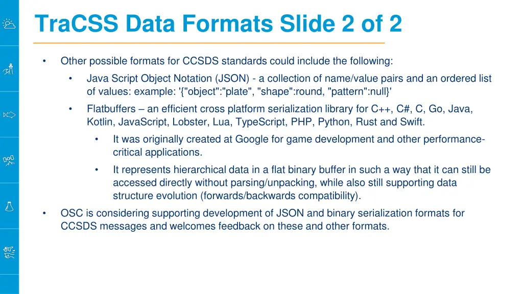 tracss data formats slide 2 of 2