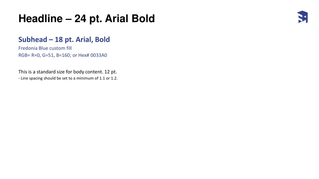 headline 24 pt arial bold 1