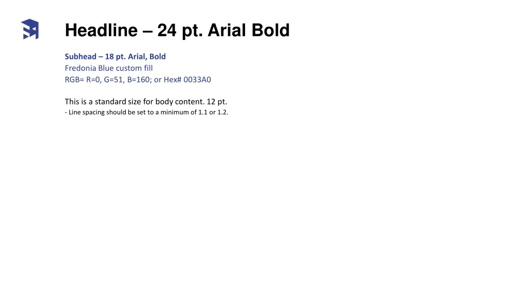 headline 24 pt arial bold