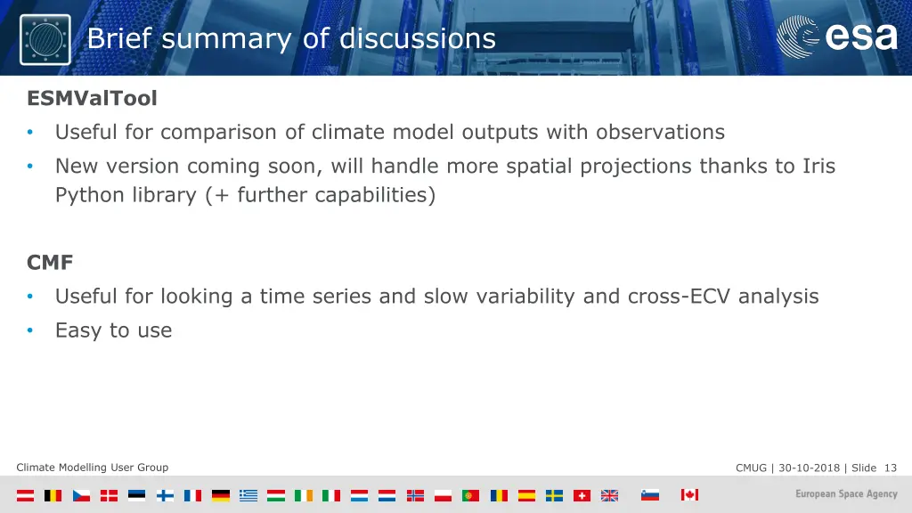 brief summary of discussions