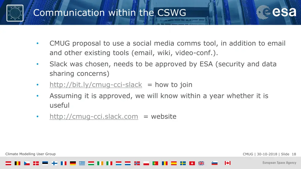 communication within the cswg
