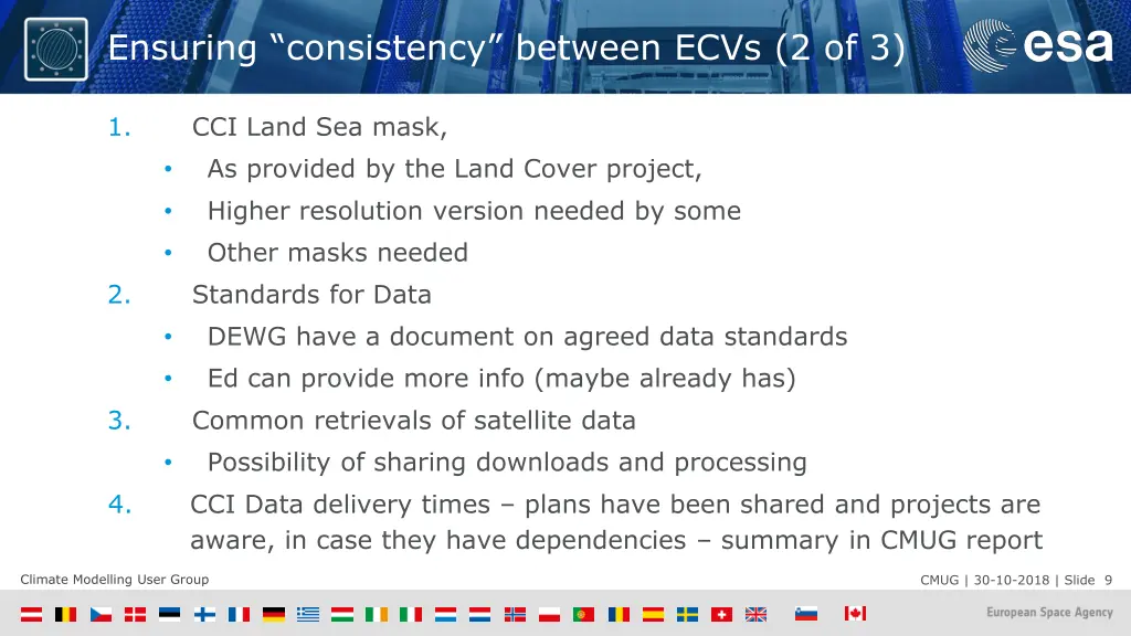 ensuring consistency between ecvs 2 of 3