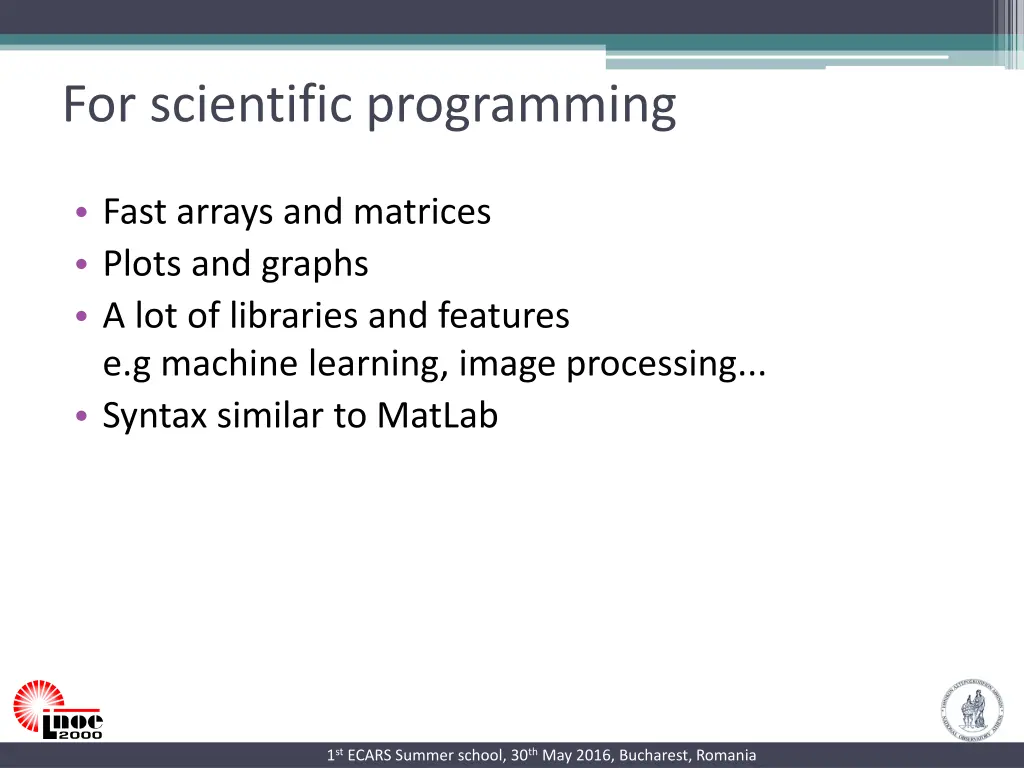 for scientific programming