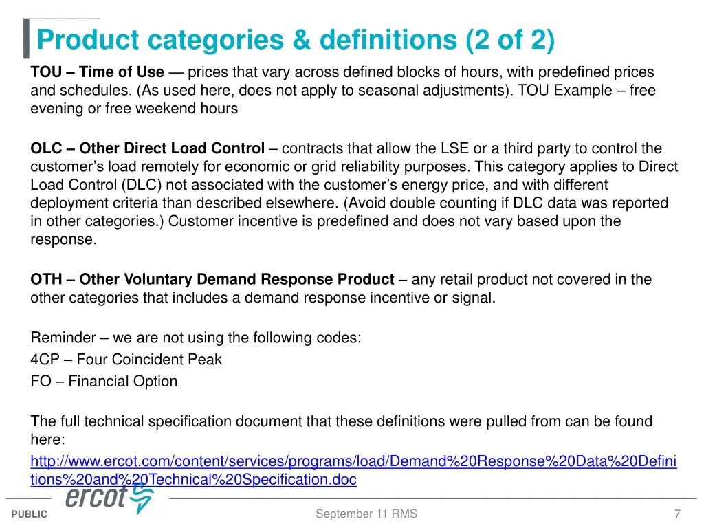 product categories definitions 2 of 2