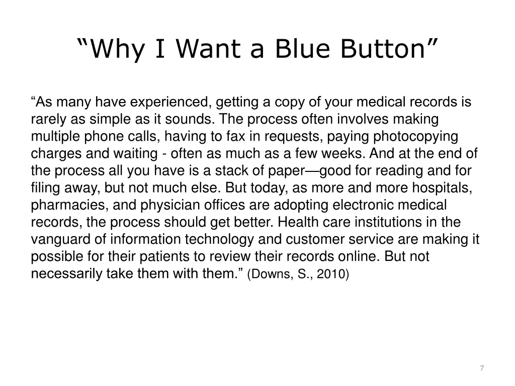 why i want a blue button