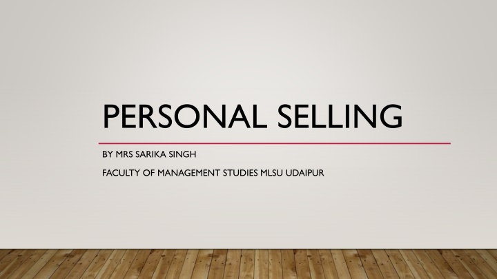 personal selling