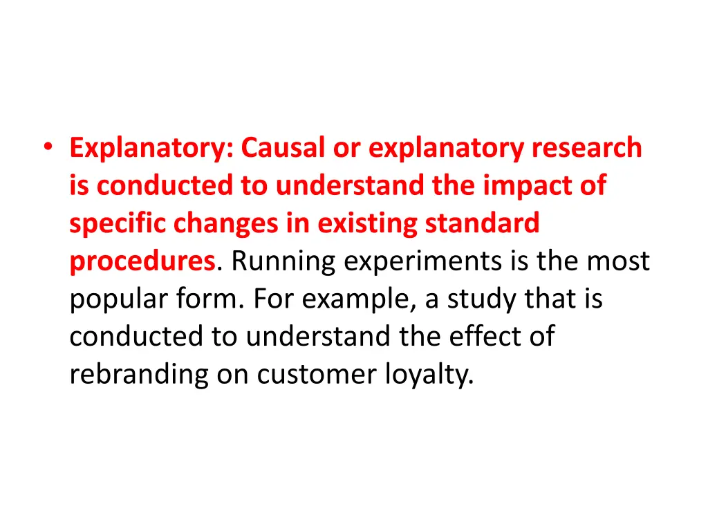 explanatory causal or explanatory research