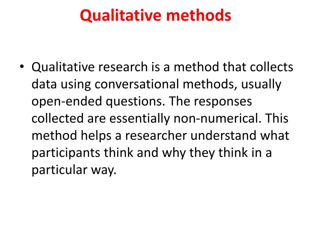 qualitative methods