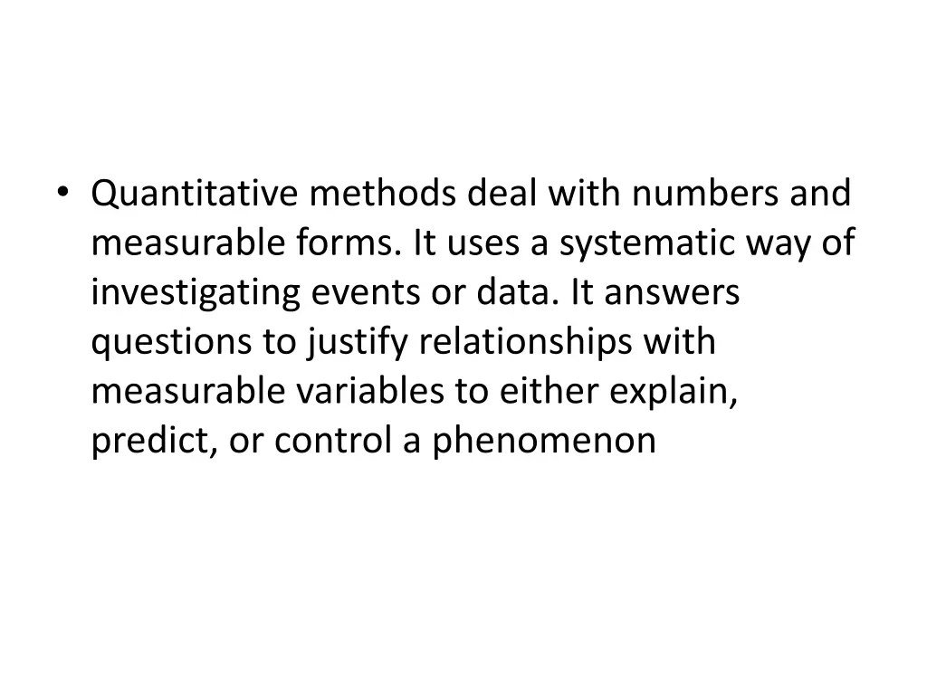quantitative methods deal with numbers