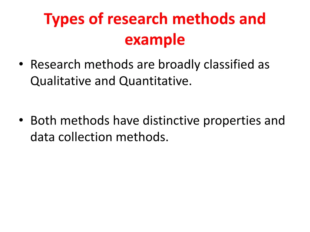 types of research methods and example