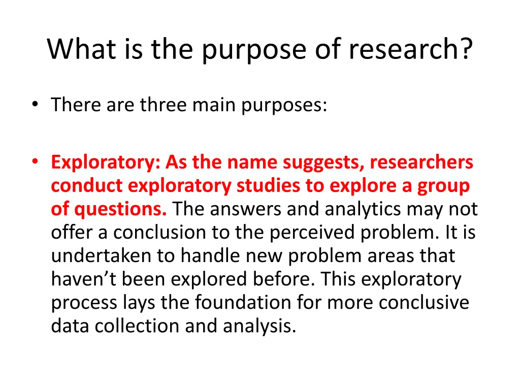 what is the purpose of research