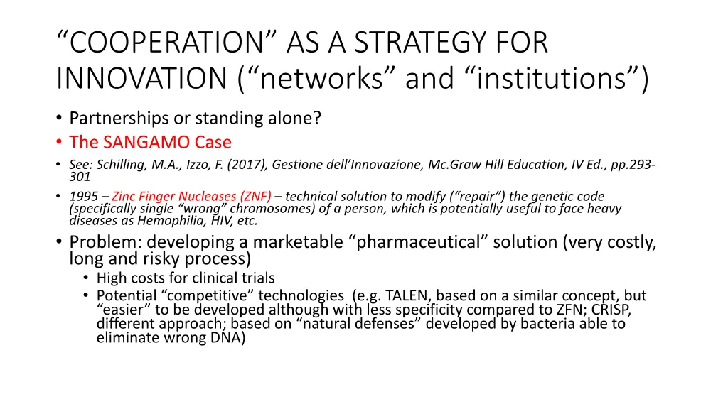 cooperation as a strategy for innovation networks
