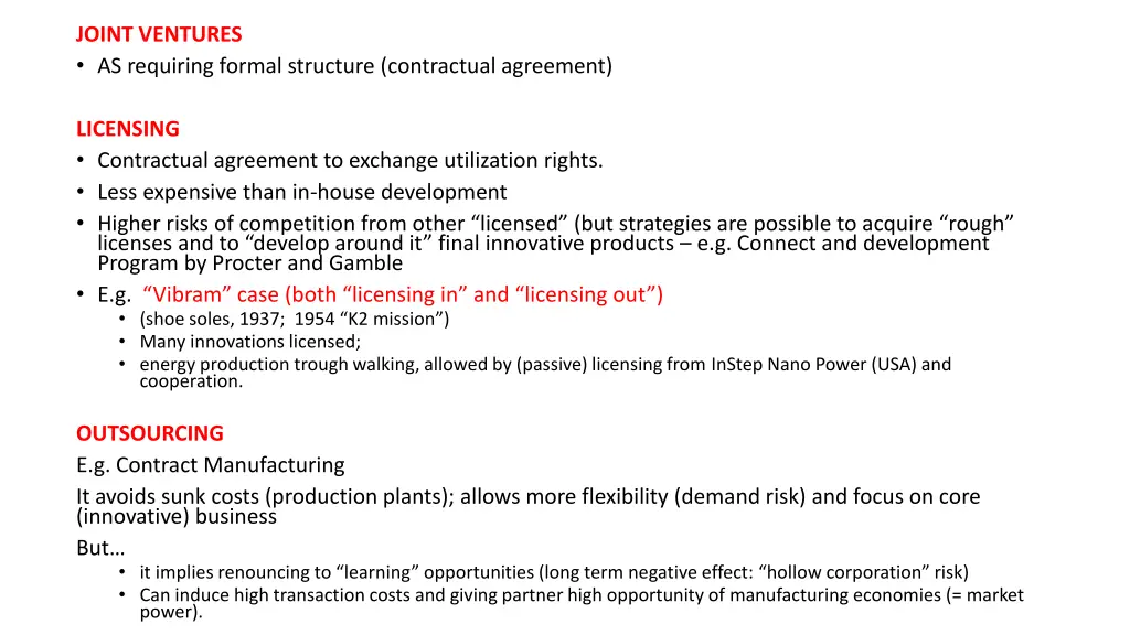 joint ventures as requiring formal structure