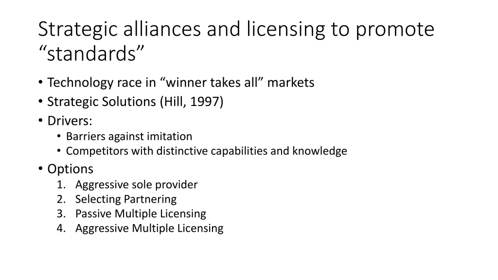 strategic alliances and licensing to promote