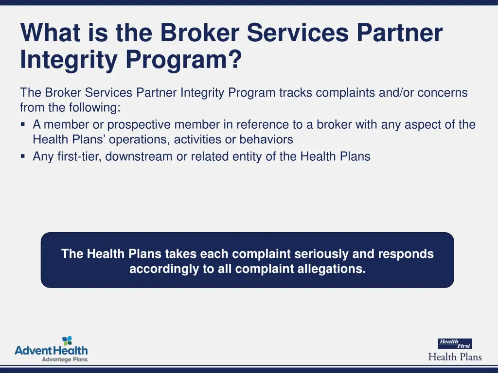 what is the broker services partner integrity