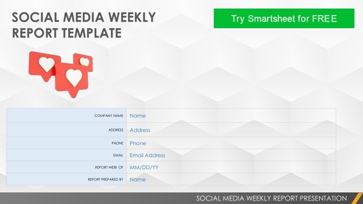 social media weekly report template