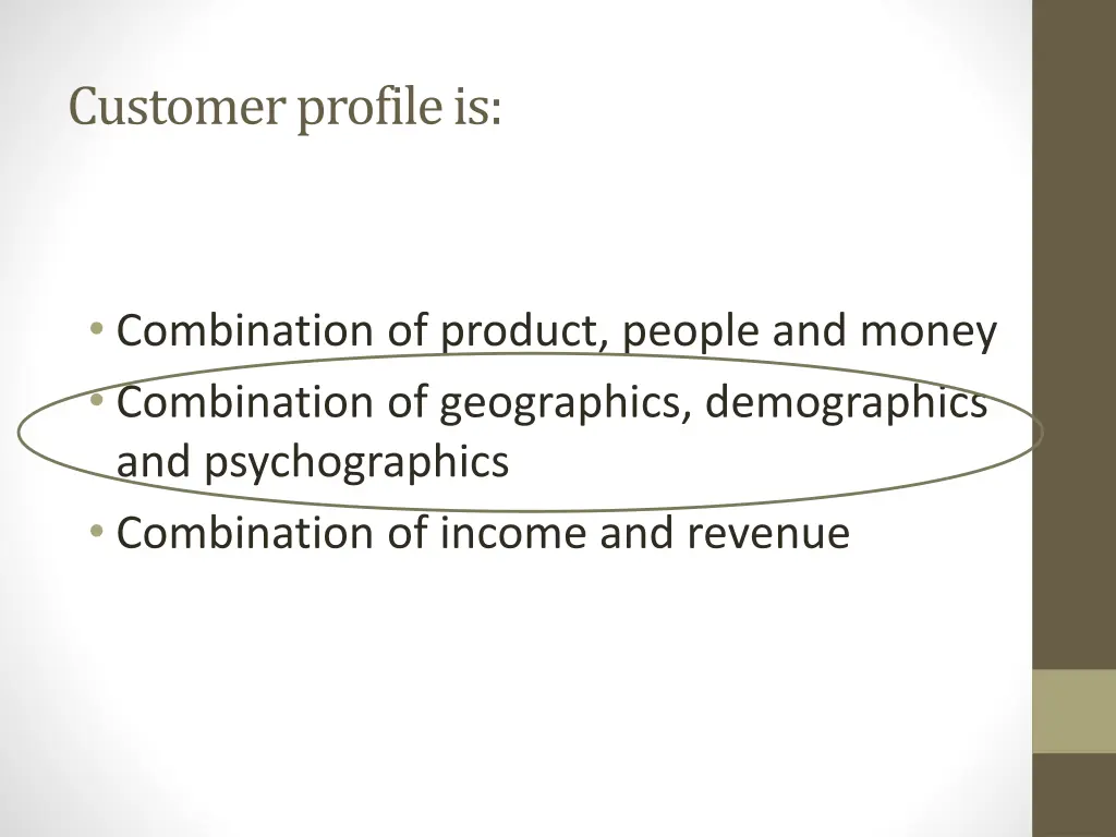 customer profile is