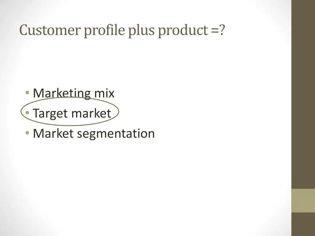 customer profile plus product