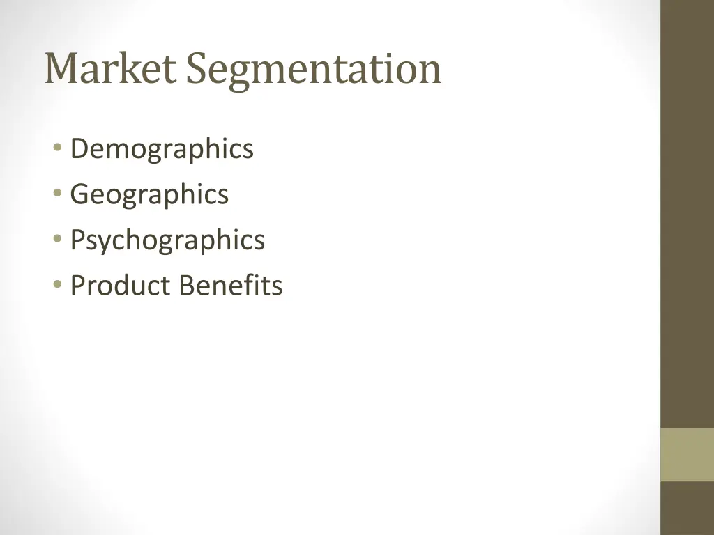 market segmentation