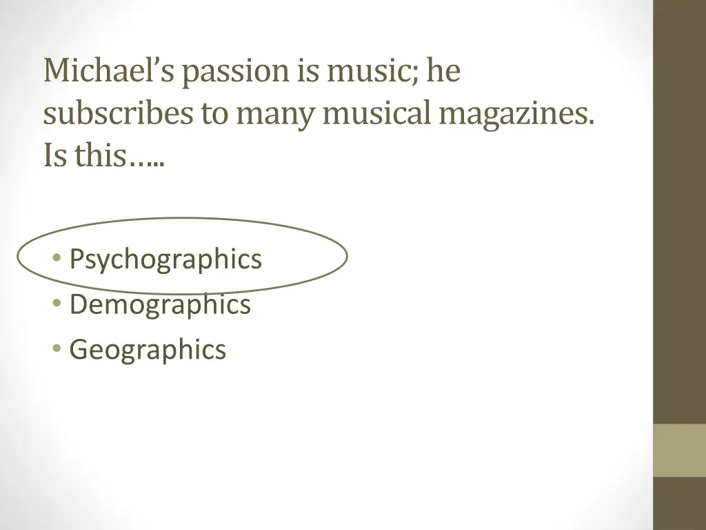michael s passion is music he subscribes to many