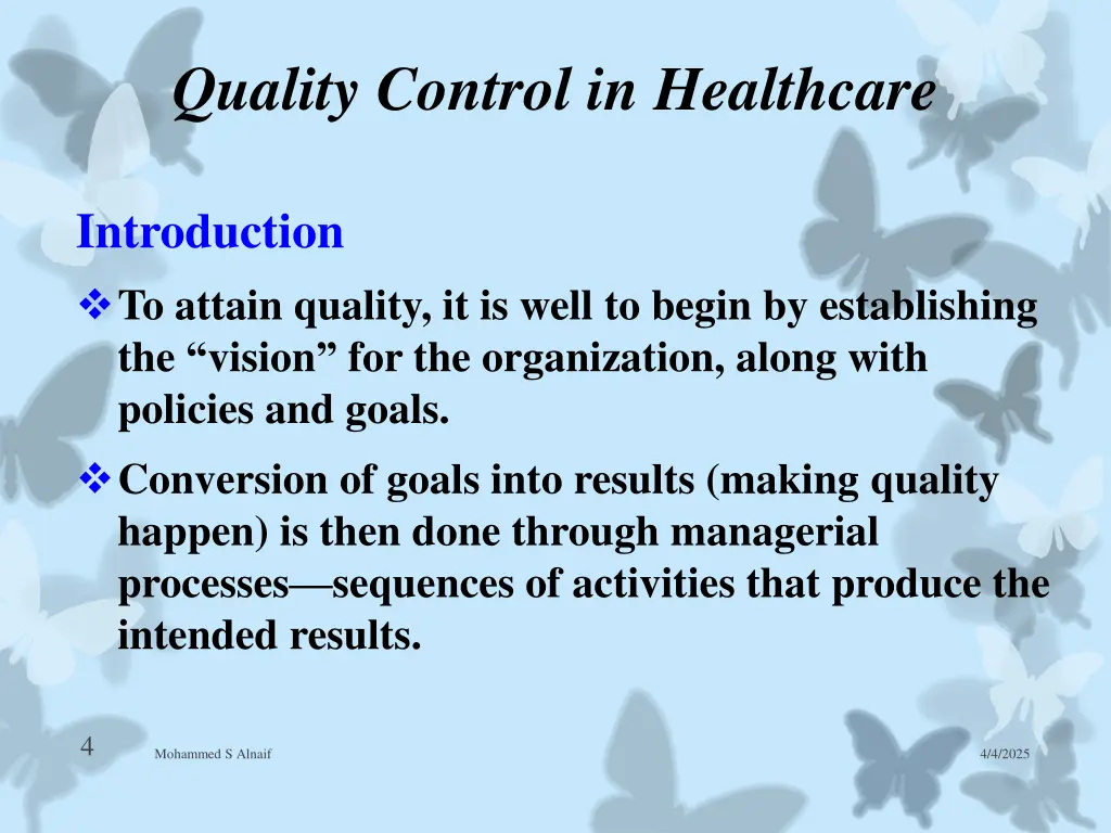 quality control in healthcare 1