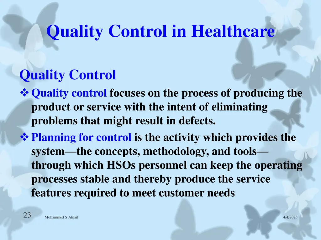 quality control in healthcare 14