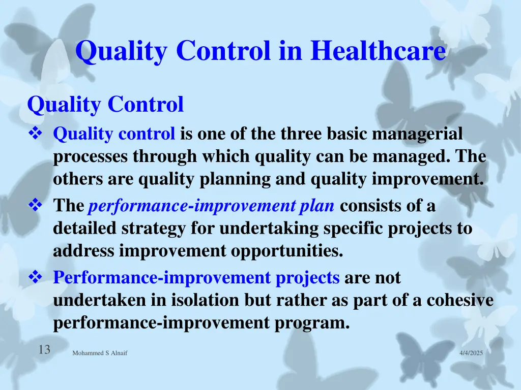 quality control in healthcare 5