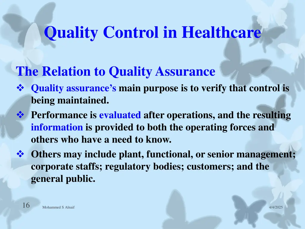 quality control in healthcare 8