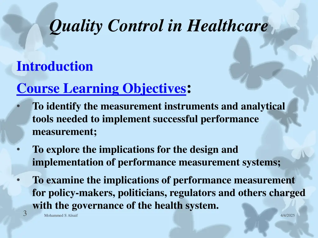 quality control in healthcare